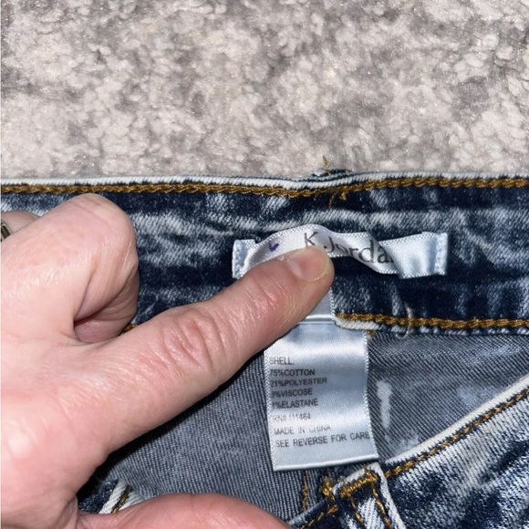 K Jordan Jeans Punk with zipper accents,skinny jean sz 6 Women’s Acid Wash Goth - Picture 4 of 10